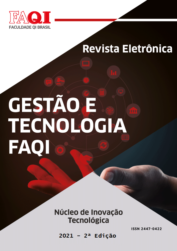 Capa nas cores branco, vermelho e cinza da Revista Eletrônica em Gestão e Tecnologia Edição Especial Pós Graduação -  30 ano do Grupo QI